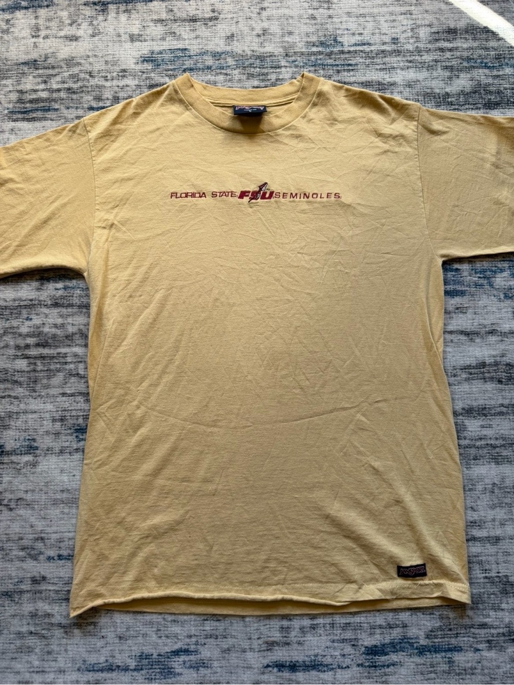 Jansport Florida State Seminoles Short Sleeve Tee in Pale Yellow